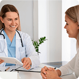 Female doctor consulting